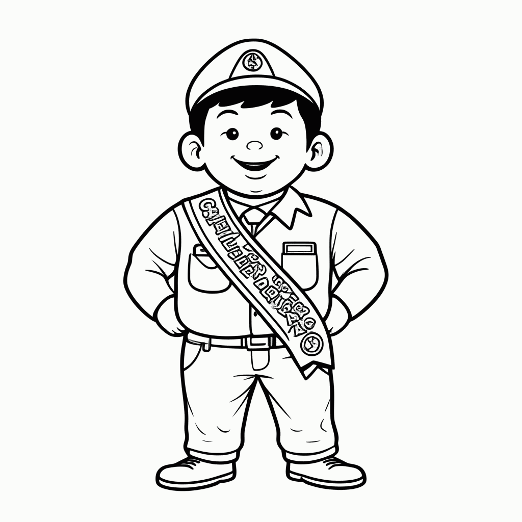 Desenho de Russell para colorir e imprimir grátis em folha A4