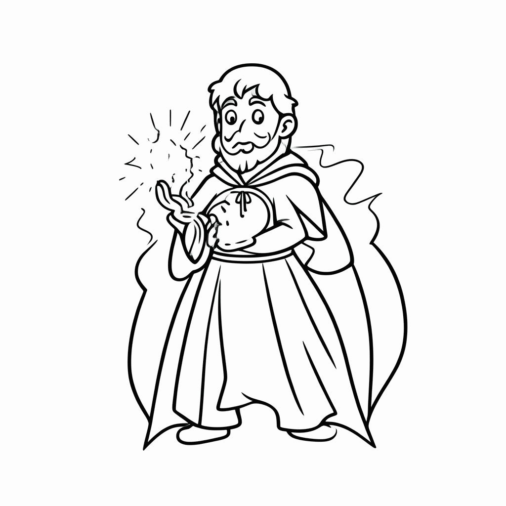 Desenho de Doutor Estranho para colorir e imprimir grátis em folha A4