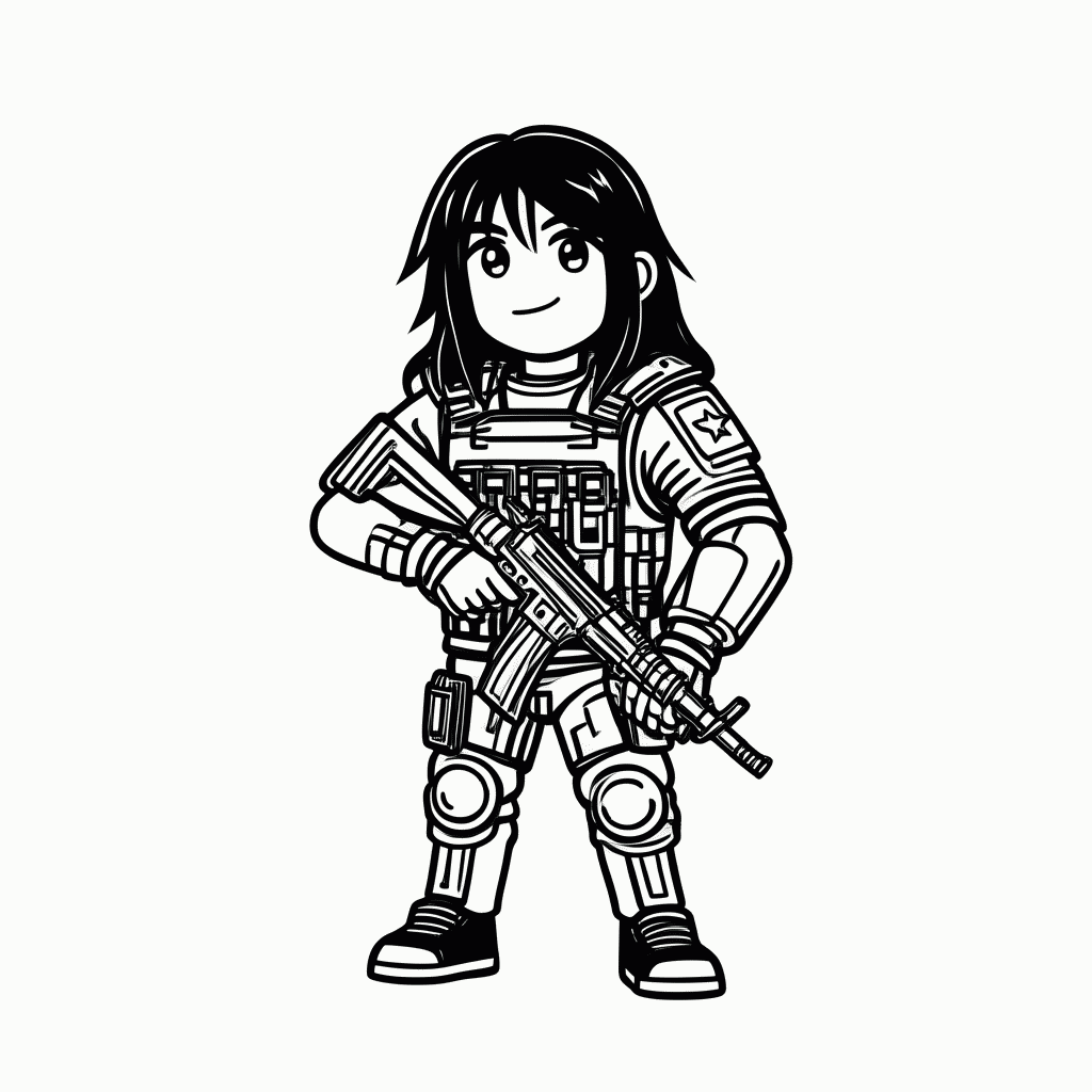 Desenho de Soldado Invernal para colorir e imprimir grátis em folha A4