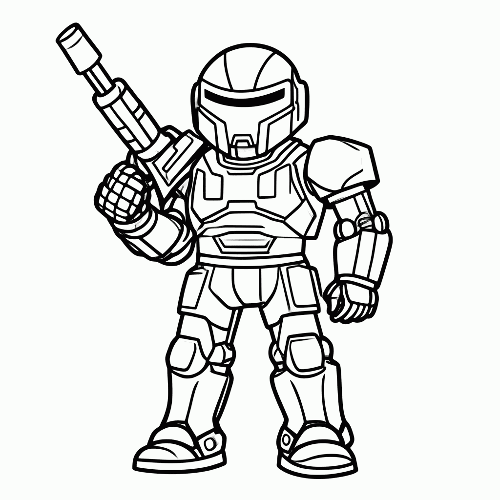 Desenho de War Machine para colorir e imprimir grátis em folha A4