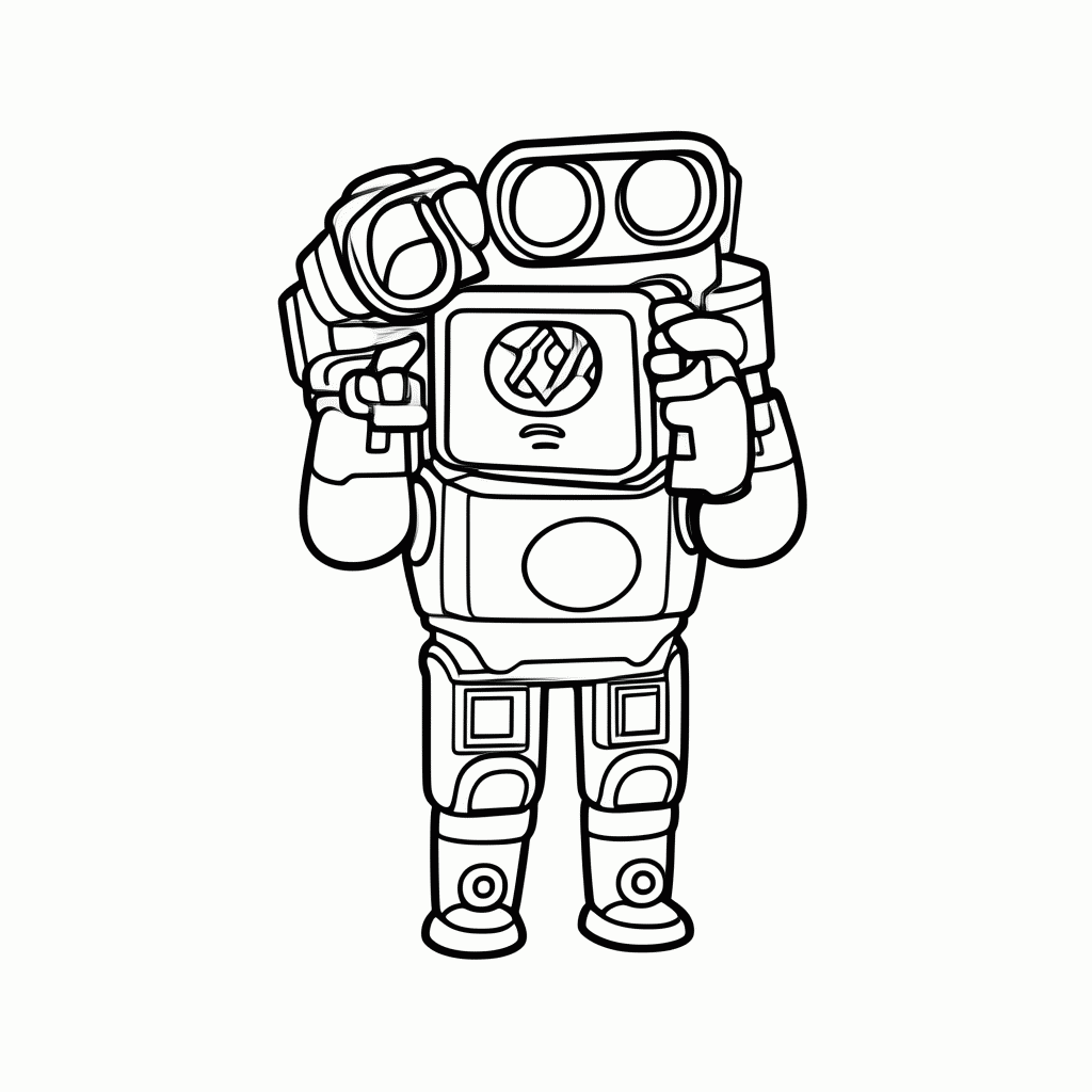 Desenho de Wall-E Curioso para colorir e imprimir grátis em folha A4