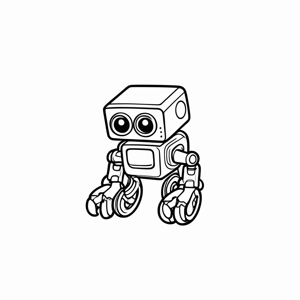 Desenho de Wall-E para colorir e imprimir grátis em folha A4