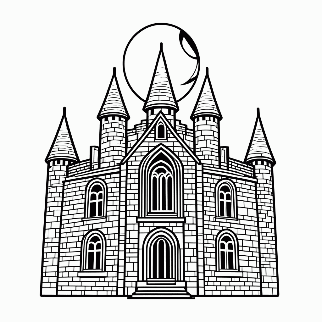 Desenho de Academia Nevermore para colorir e imprimir grátis em folha A4