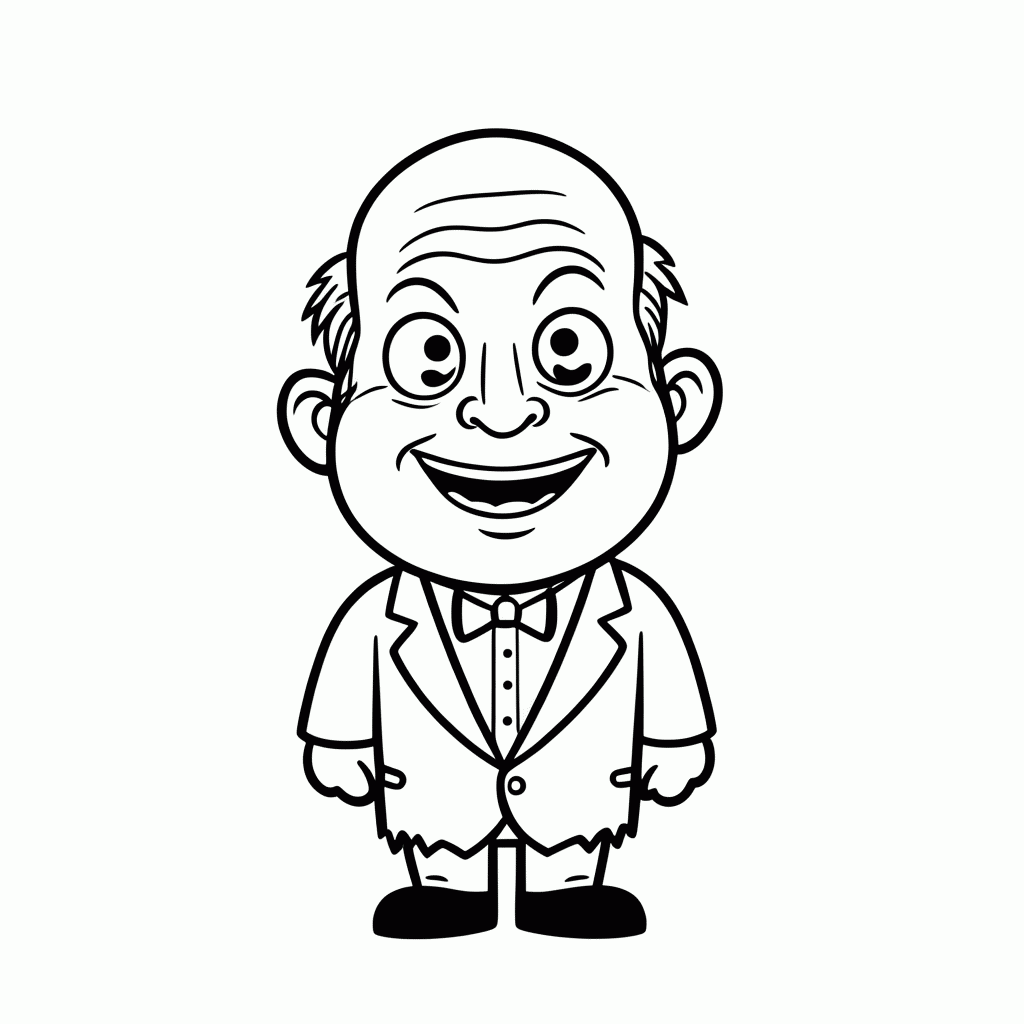 Desenho de Tio Feldjef para colorir e imprimir grátis em folha A4
