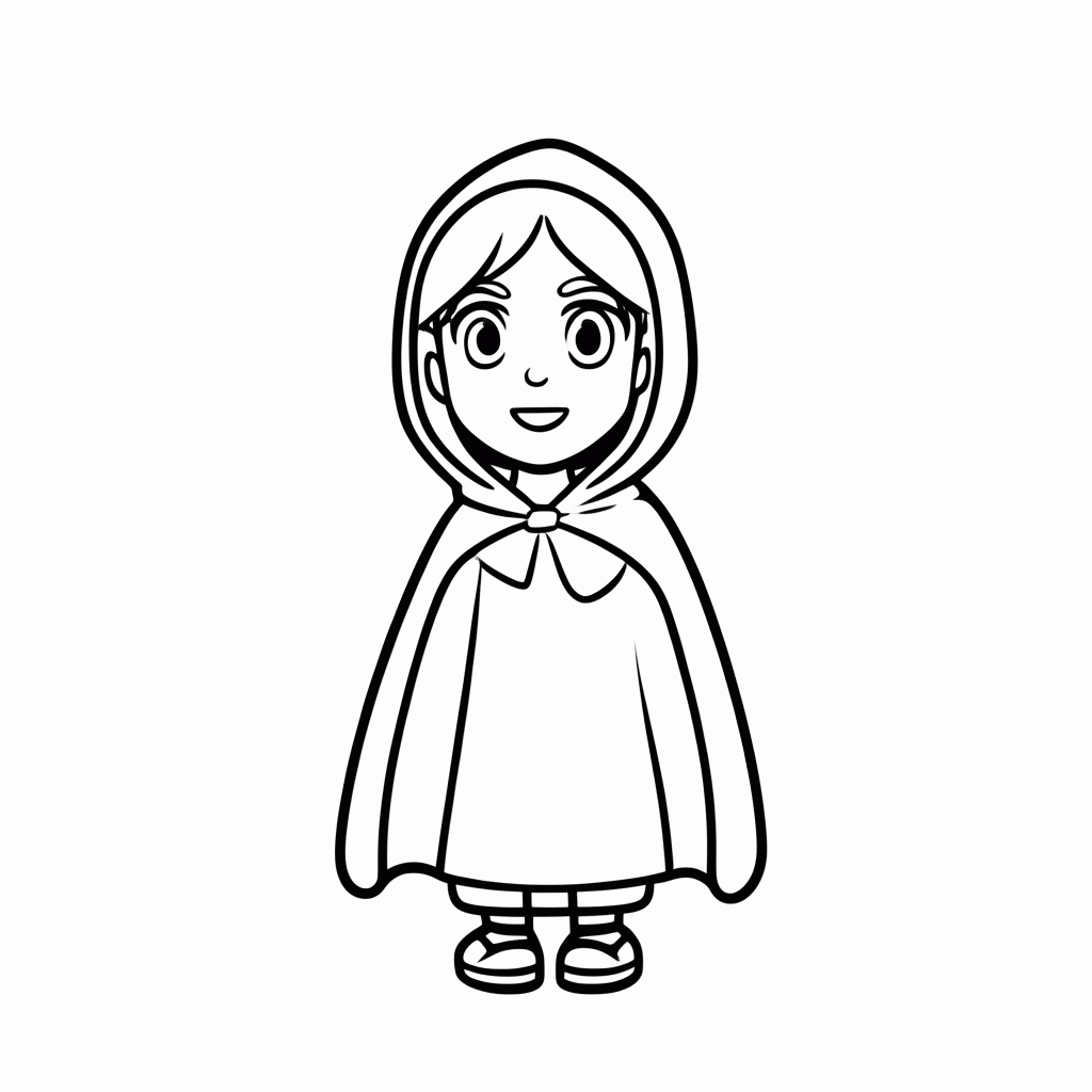 Desenho de Asha com Capa para colorir e imprimir grátis em folha A4