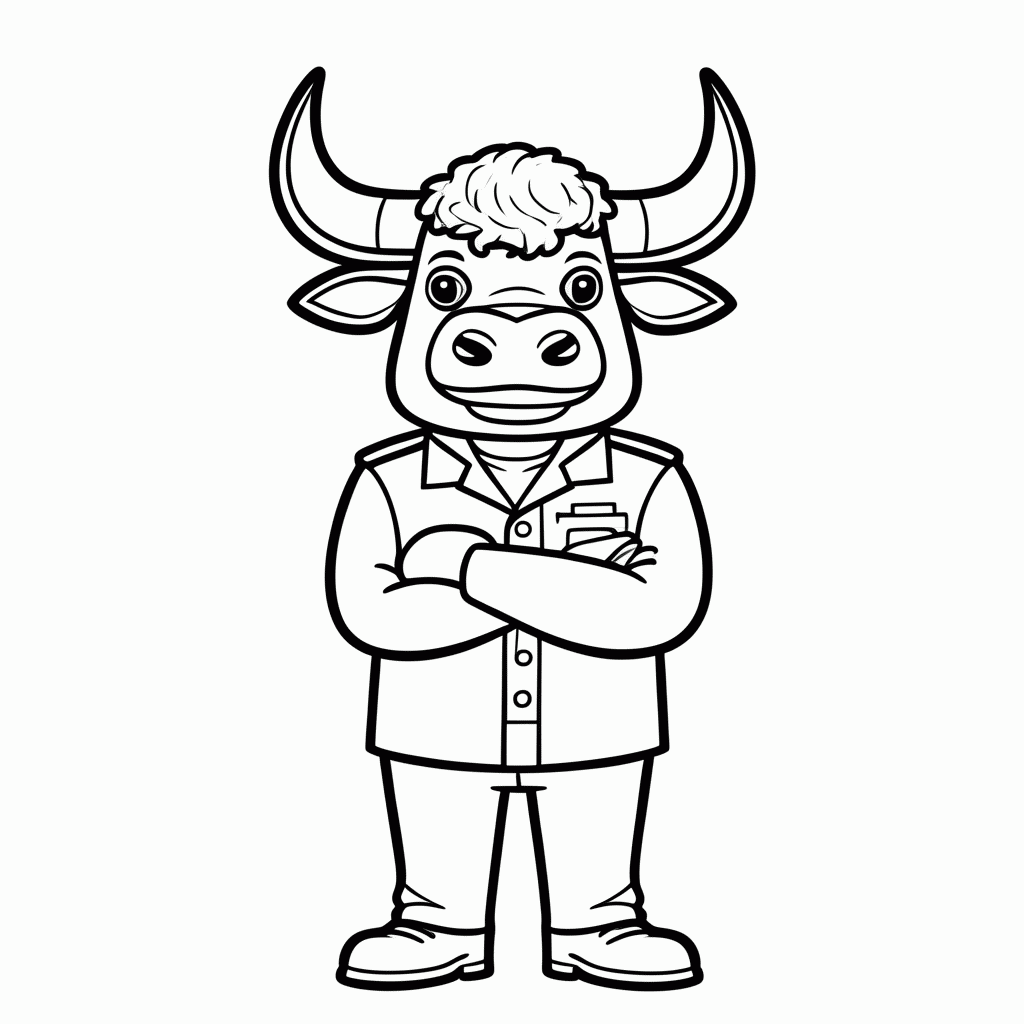 Desenho de Chefe Bogo para colorir e imprimir grátis em folha A4