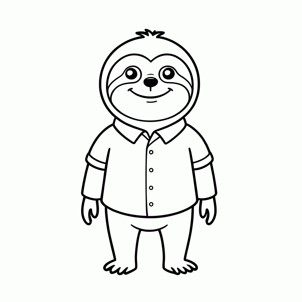 Desenho de Flash, a Preguiça para colorir e imprimir grátis em folha A4