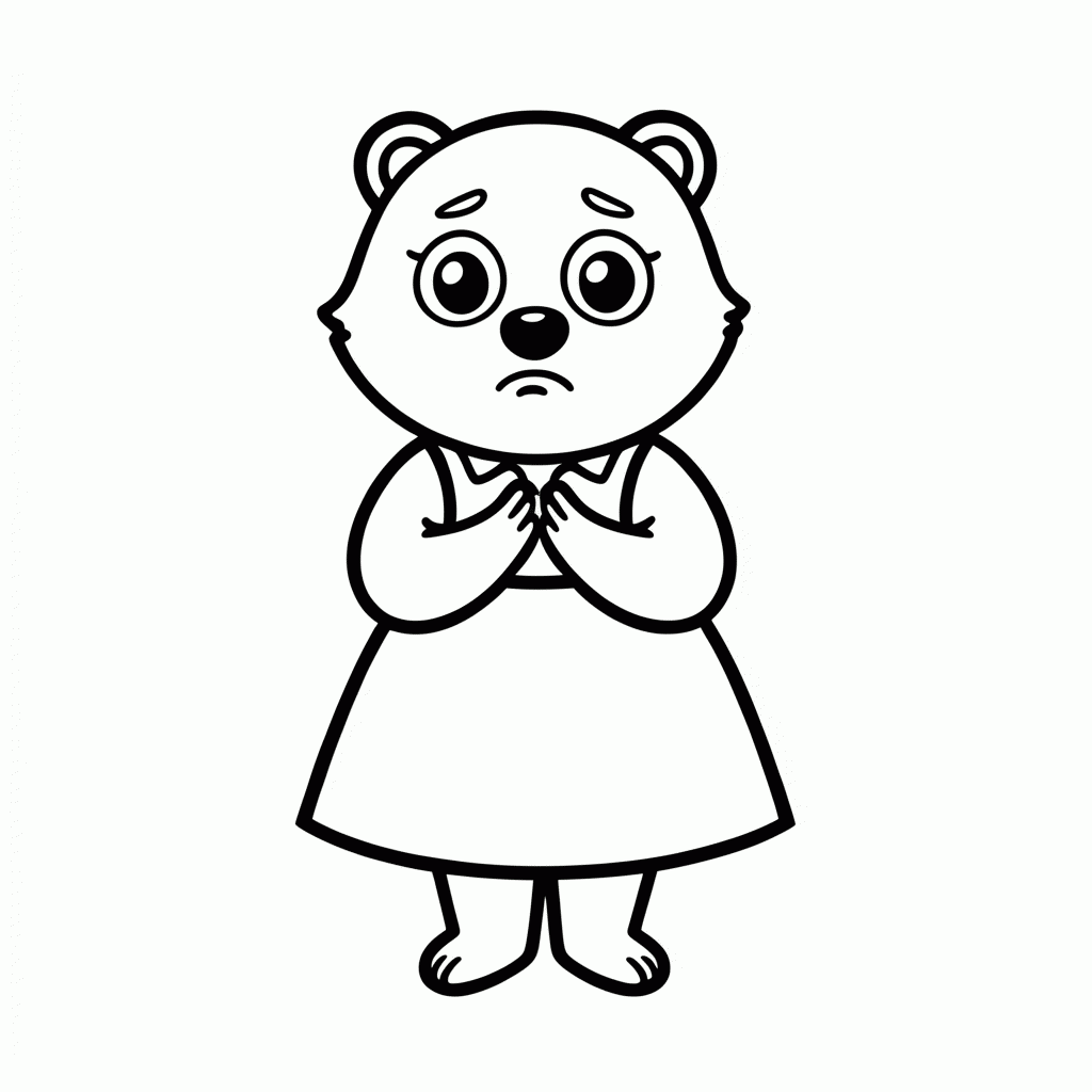 Desenho de Sra. Lontra para colorir e imprimir grátis em folha A4