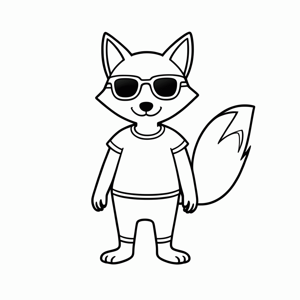 Desenho de Nick de Óculos para colorir e imprimir grátis em folha A4