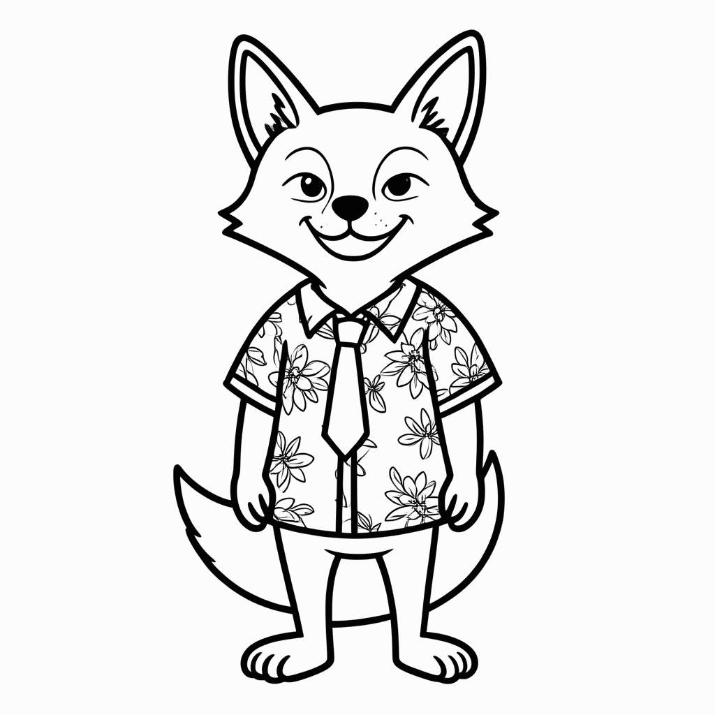Desenho de Nick Raposa para colorir e imprimir grátis em folha A4
