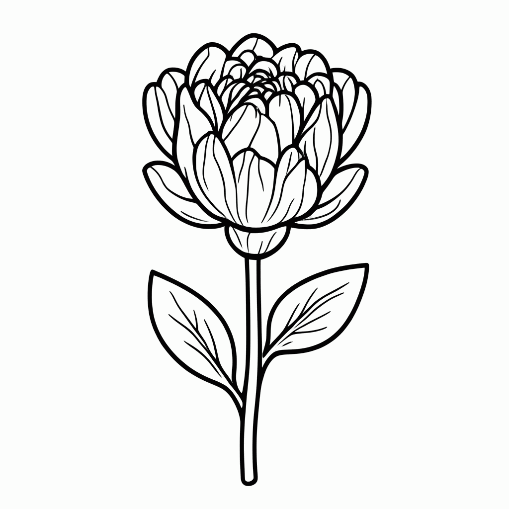 Desenho de Flor de Beijo De Frade para colorir e imprimir grátis em folha A4
