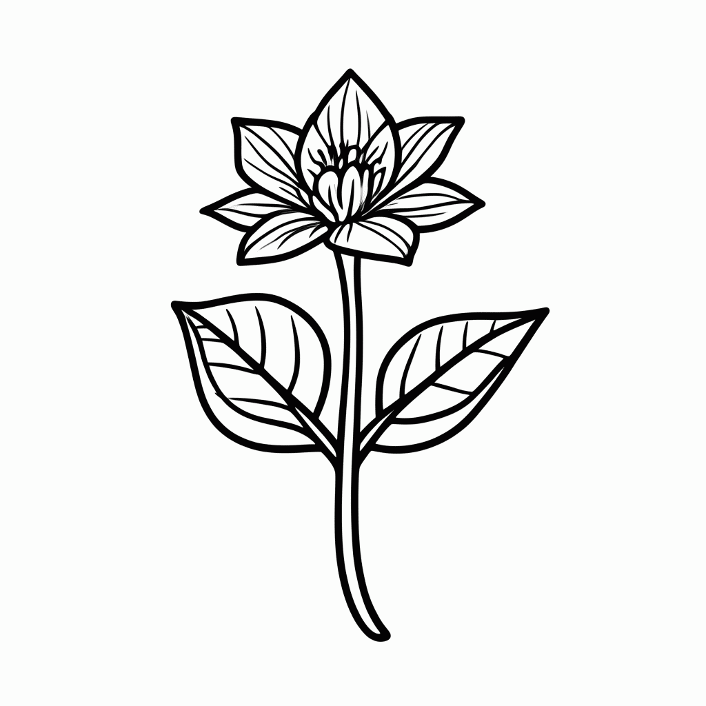 Desenho de Flor de Copo De Leite para colorir e imprimir grátis em folha A4