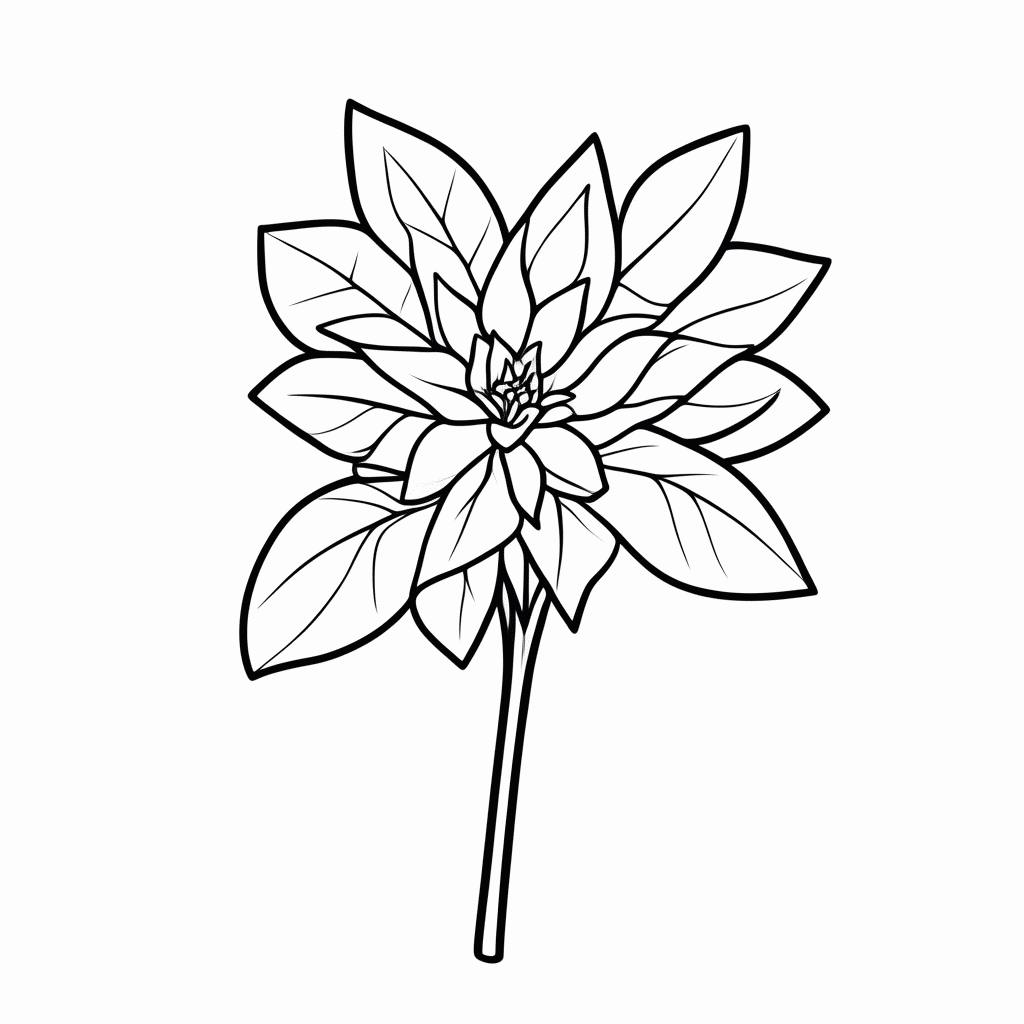 Desenho de Flor De Acai para colorir e imprimir grátis em folha A4