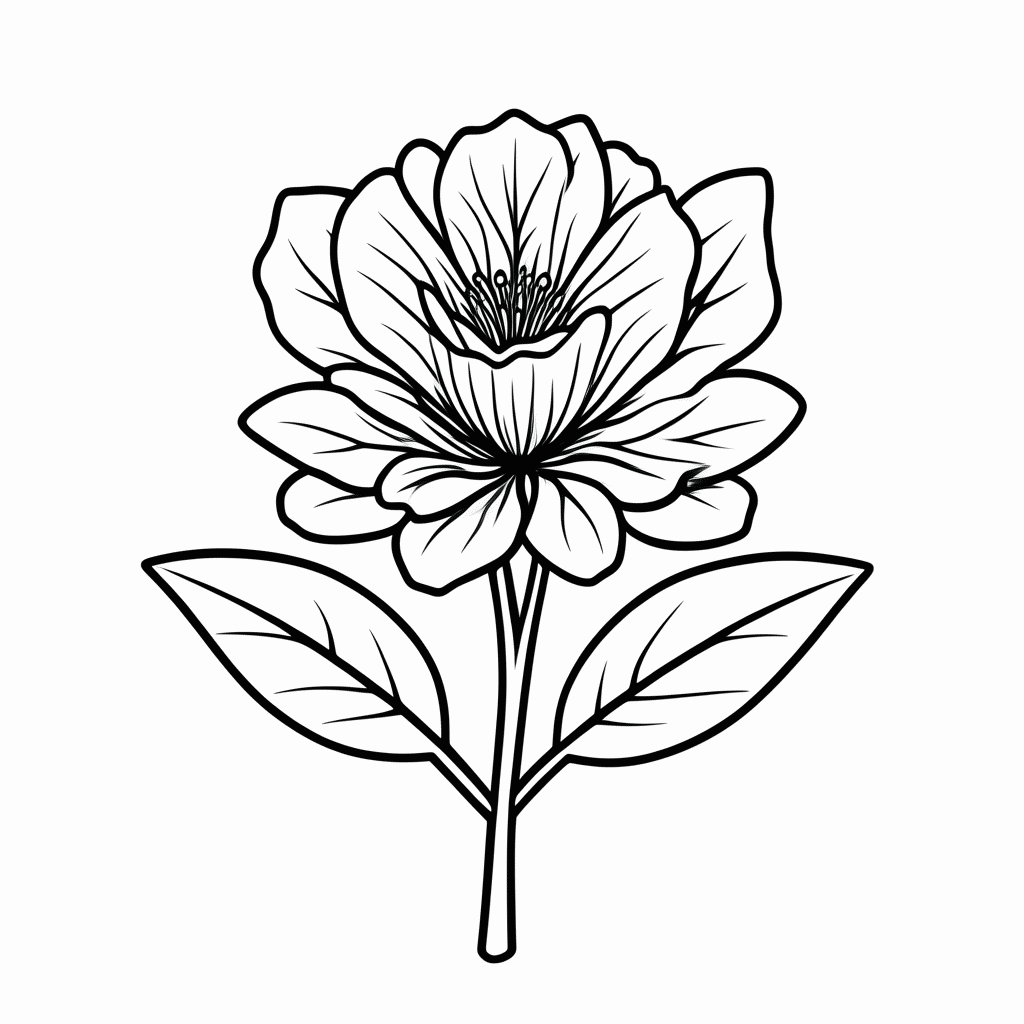 Desenho de Flor De Cacau para colorir e imprimir grátis em folha A4