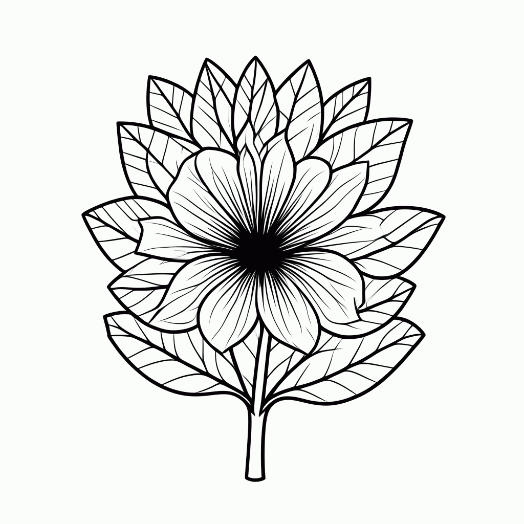 Desenho de Flor De Jacaranda para colorir e imprimir grátis em folha A4