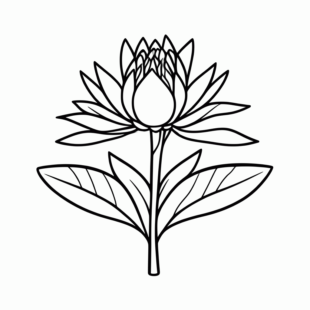 Desenho de Flor De Mandacaru para colorir e imprimir grátis em folha A4