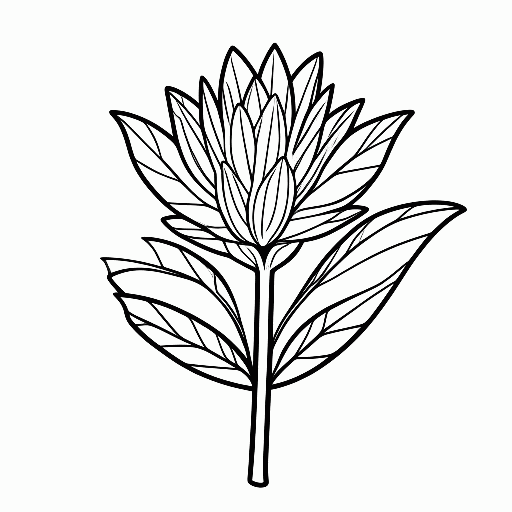 Desenho de Flor de Ipe Amarelo Cerrado para colorir e imprimir grátis em folha A4