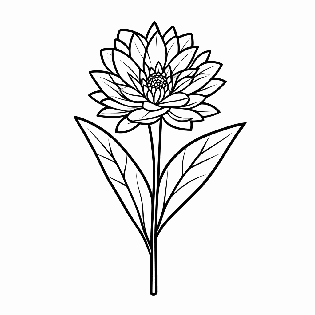 Desenho de Flor de Ipe Rosa Pantanal para colorir e imprimir grátis em folha A4