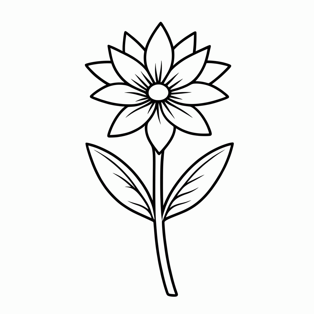 Desenho de Flor Antuario Coracao para colorir e imprimir grátis em folha A4