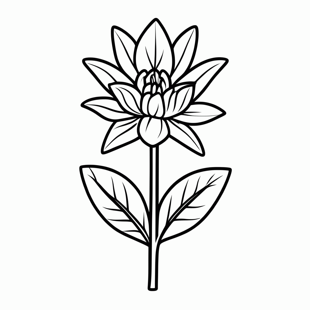 Desenho de Flor Flor Cala para colorir e imprimir grátis em folha A4