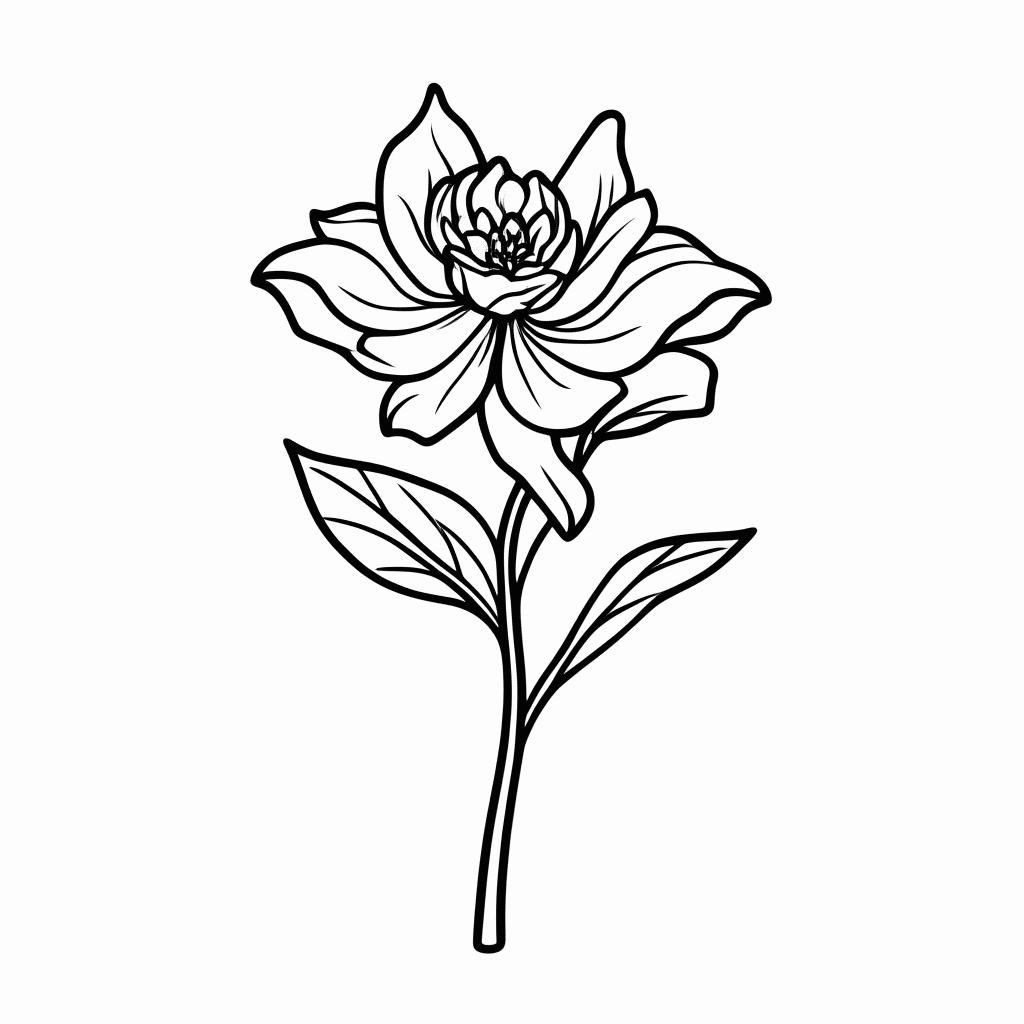 Desenho de Flor Flor Passiflora para colorir e imprimir grátis em folha A4