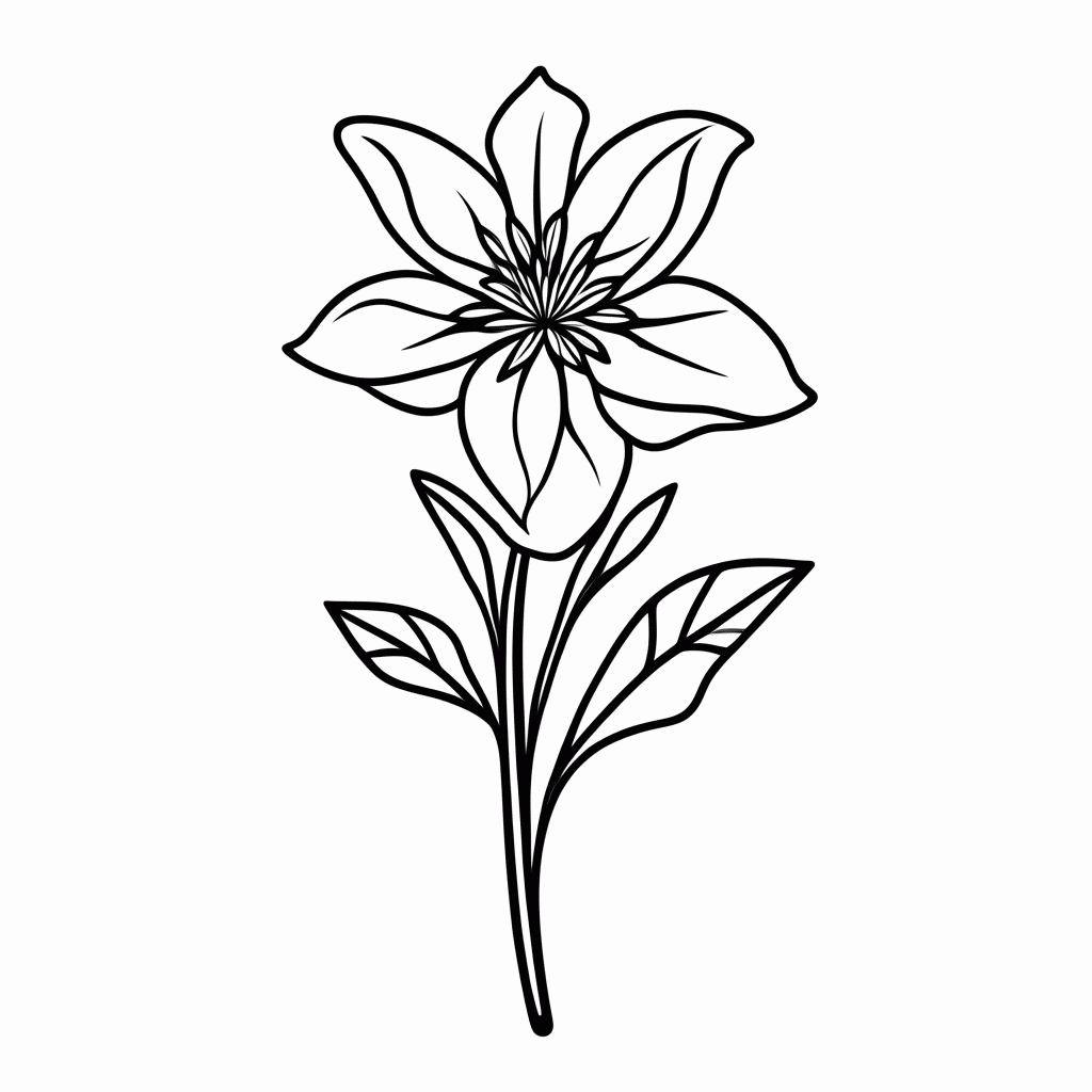 Desenho de Flor Strelitzia Ave Do Paraiso para colorir e imprimir grátis em folha A4