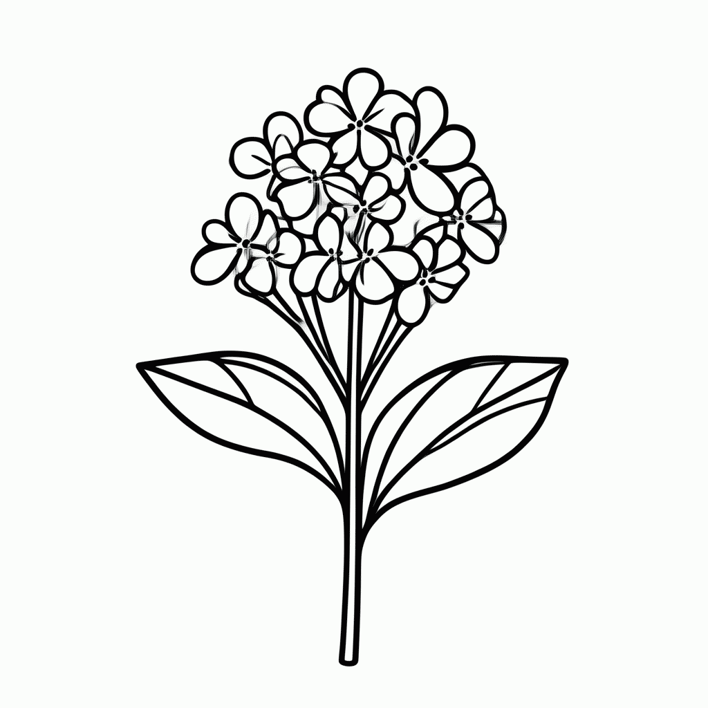 Desenho de Flor Jasmim para colorir e imprimir grátis em folha A4
