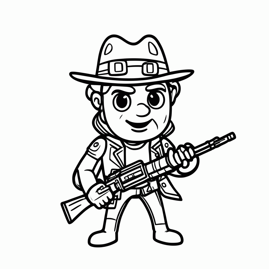 Desenho de Cangaceiro para colorir e imprimir grátis em folha A4