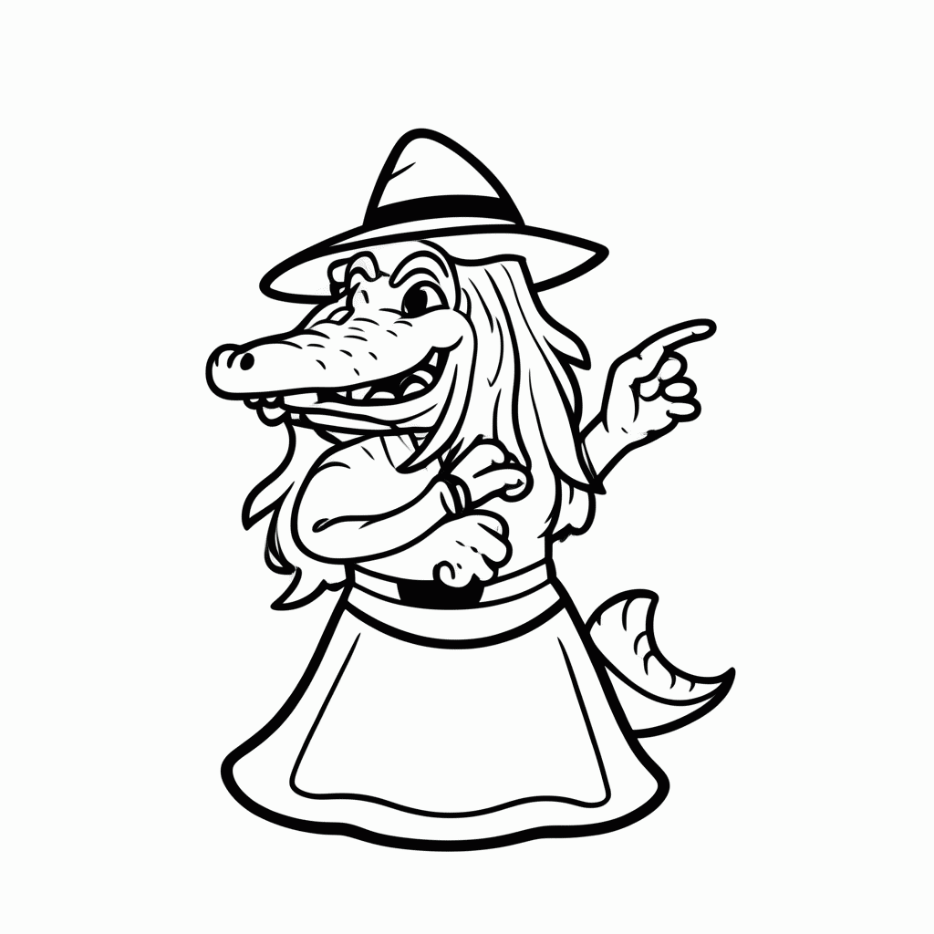 Desenho de Cuca para colorir e imprimir grátis em folha A4