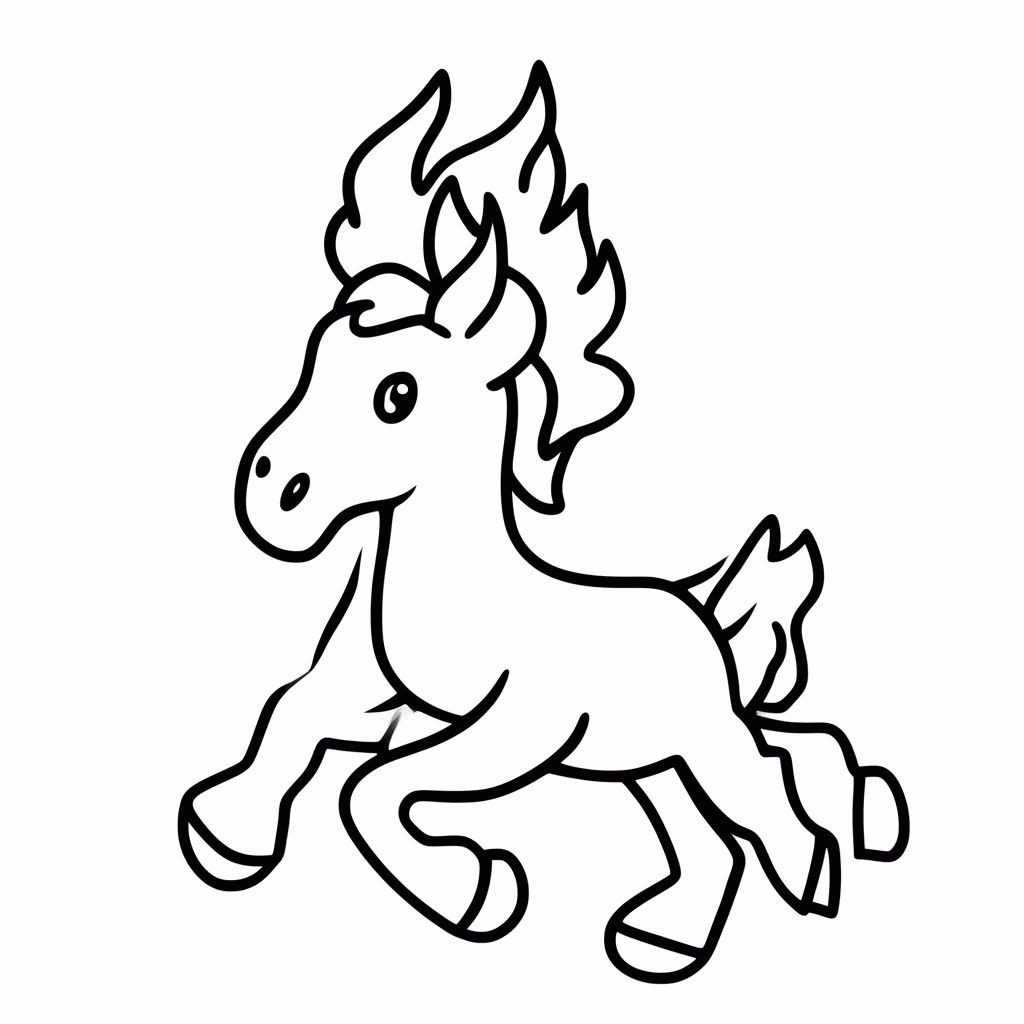 Desenho de Mula Sem Cabeca para colorir e imprimir grátis em folha A4