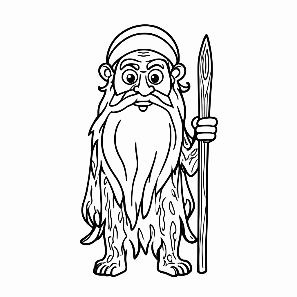 Desenho de Pai Do Mato para colorir e imprimir grátis em folha A4