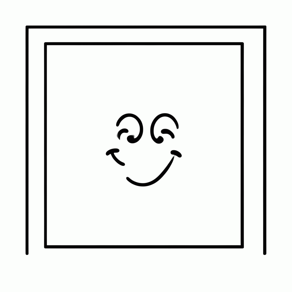 Desenho de Quadrado para colorir e imprimir grátis em folha A4