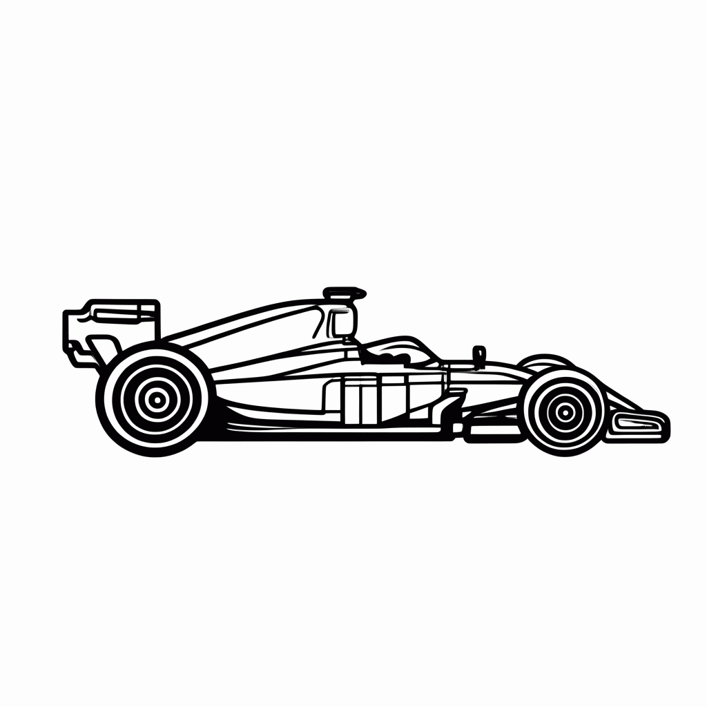 Desenho de Pit Stop Troca Pneus para colorir e imprimir grátis em folha A4