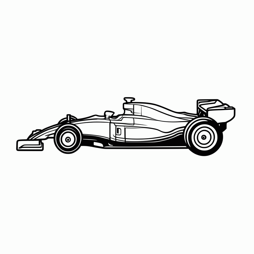 Desenho de Pneu De Corrida Slick para colorir e imprimir grátis em folha A4