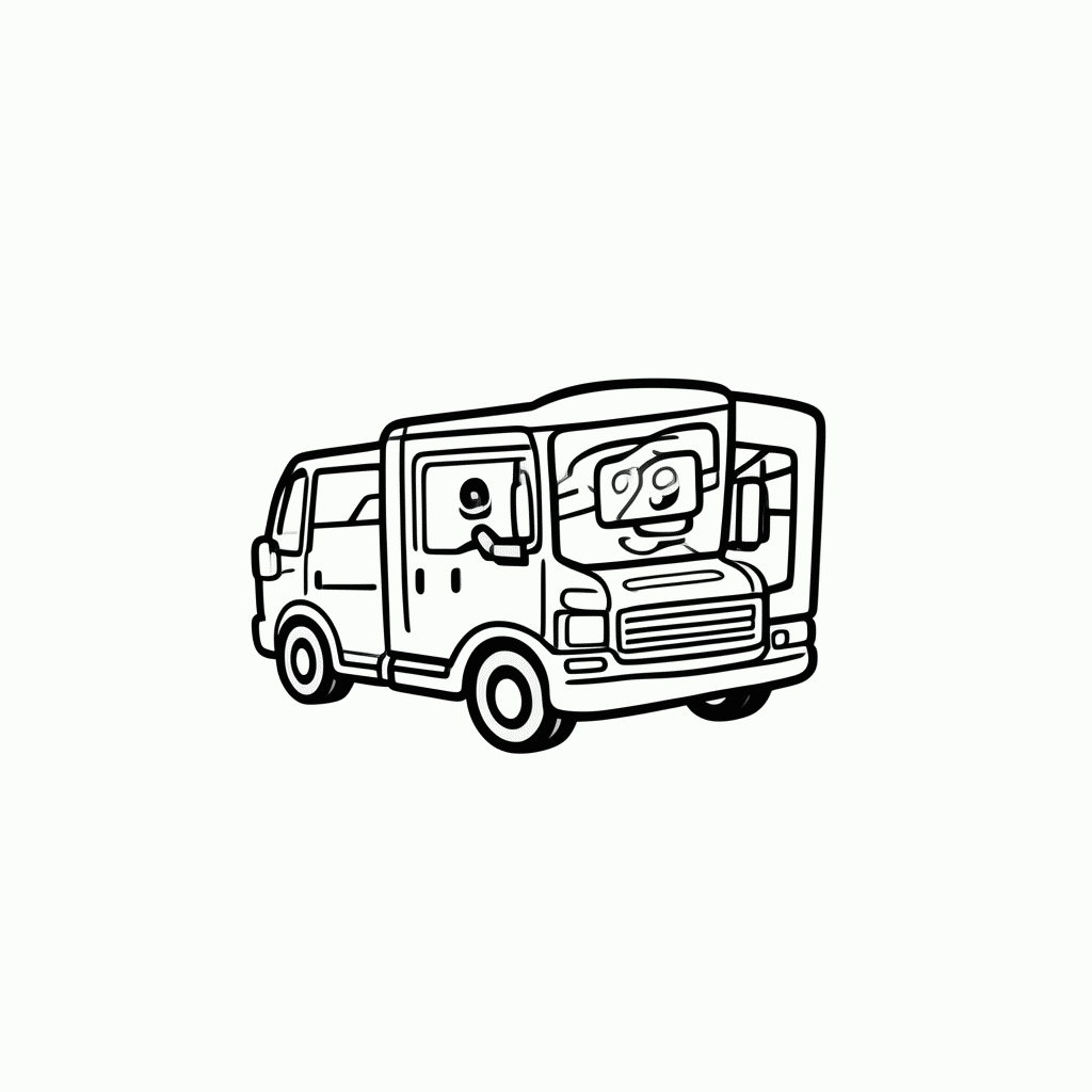 Desenho de Bus De Batalha Onibus para colorir e imprimir grátis em folha A4