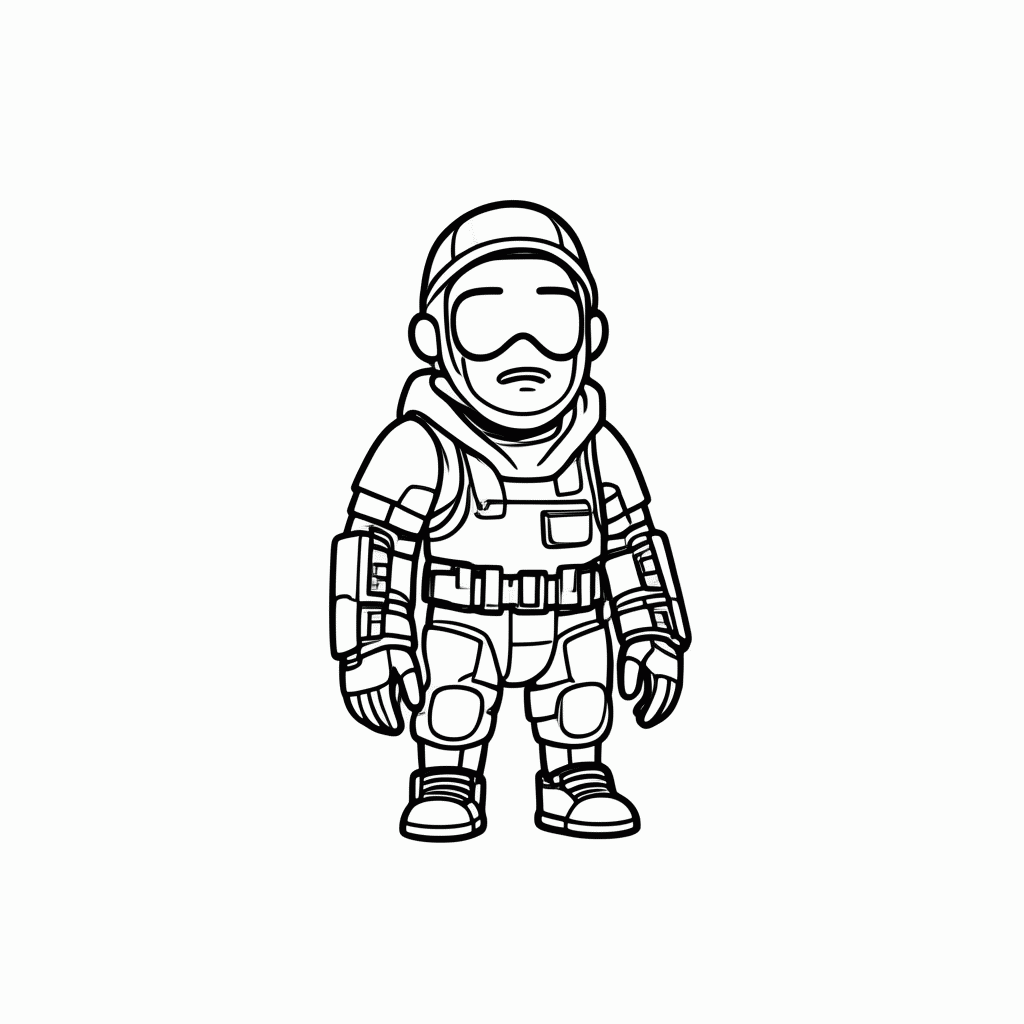 Desenho de Picareta Fortnite para colorir e imprimir grátis em folha A4