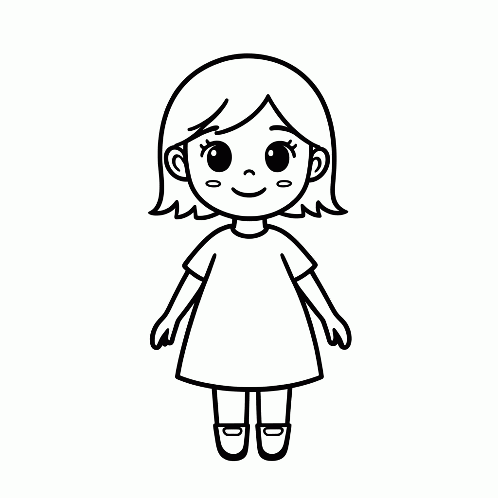 Desenho de Anna Com Trancas para colorir e imprimir grátis em folha A4