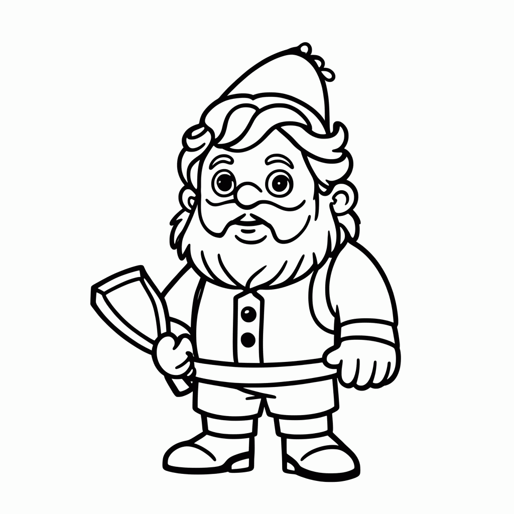 Desenho de Kristoff Com Machado para colorir e imprimir grátis em folha A4