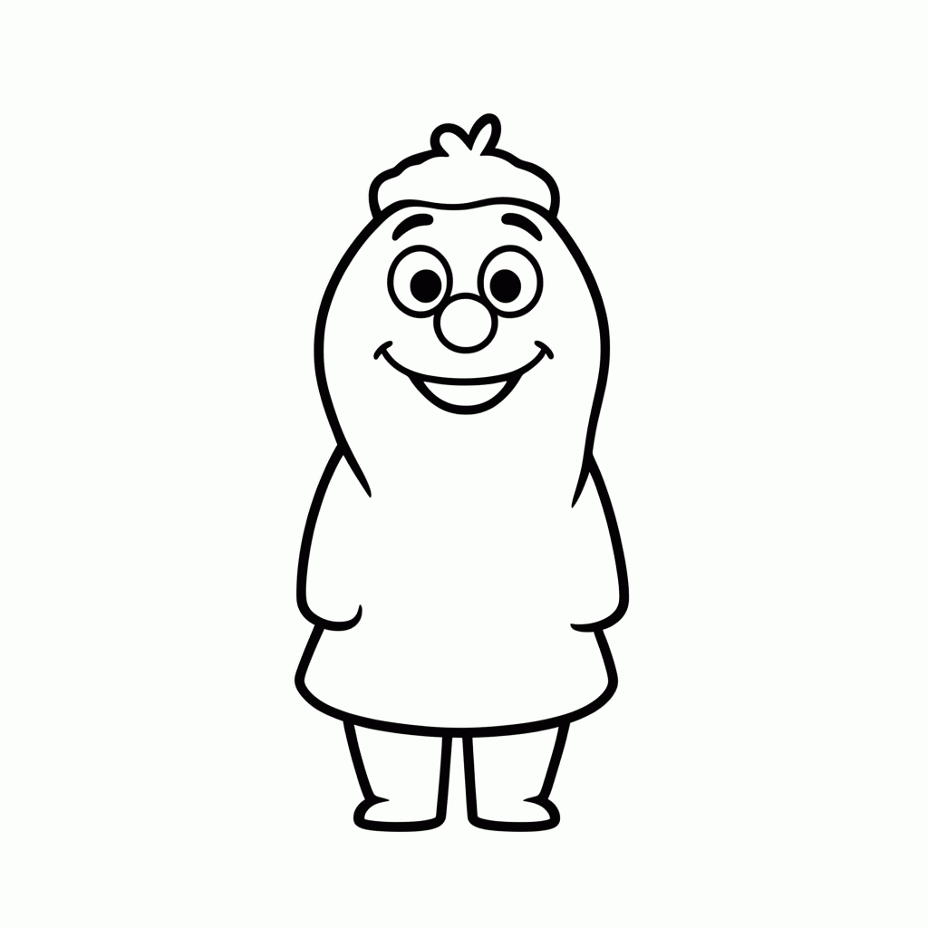Desenho de Olaf Sorrindo Verao para colorir e imprimir grátis em folha A4