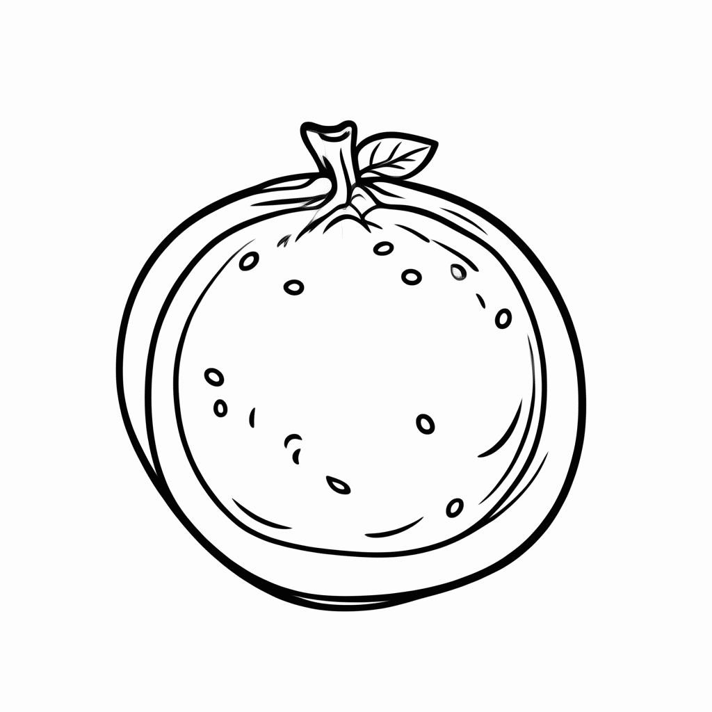 Desenho de Maracuja para colorir e imprimir grátis em folha A4