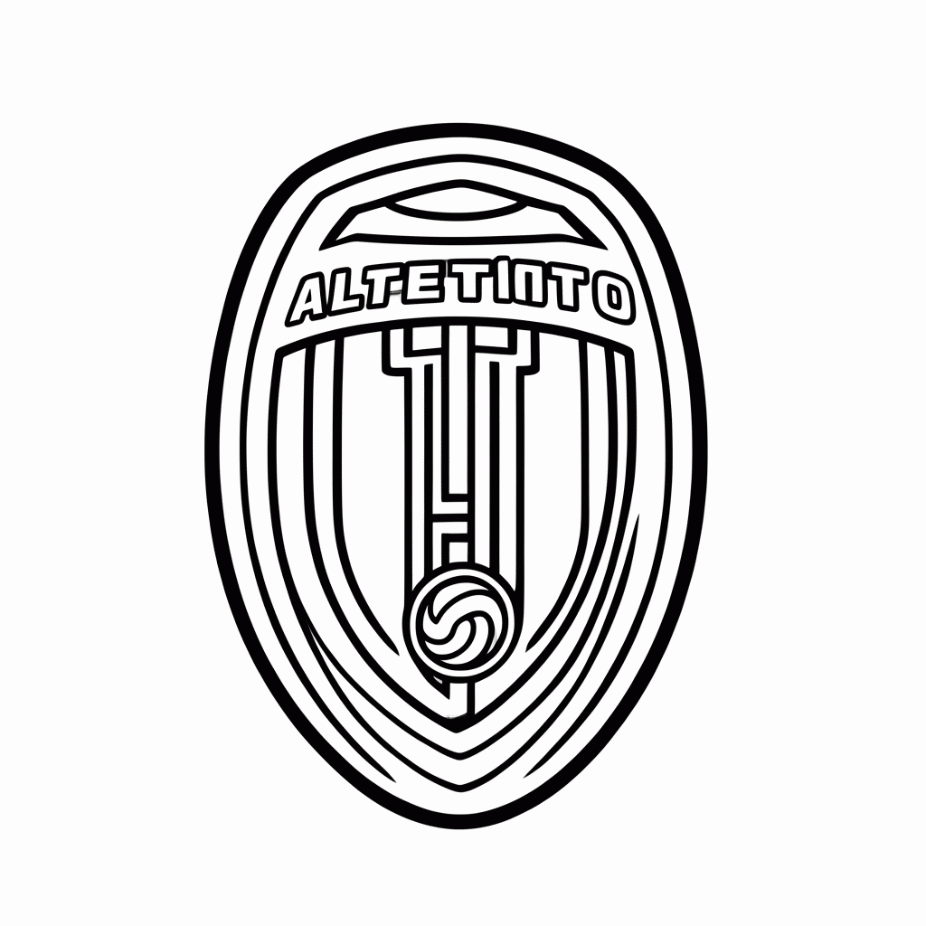 Desenho de Escudo do Atletico Go para colorir e imprimir grátis em folha A4