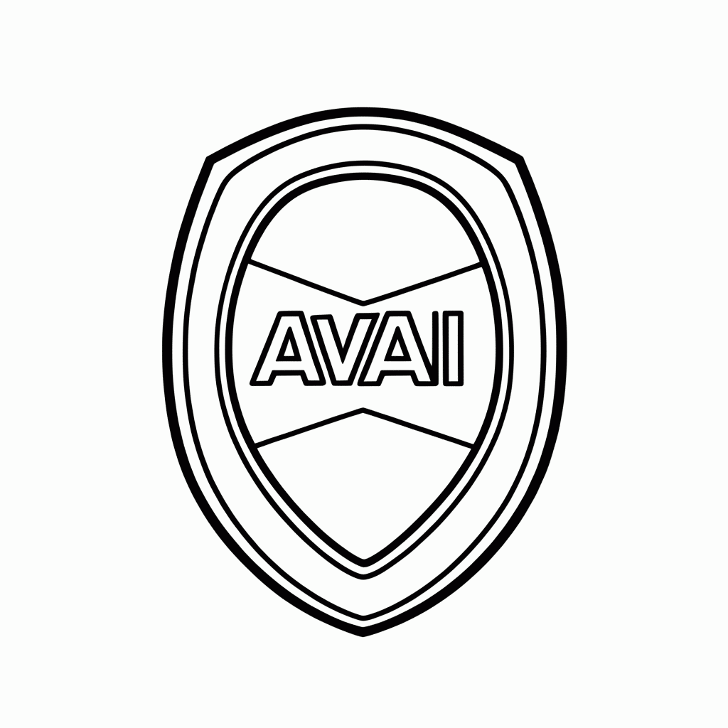 Desenho de Escudo do Avai Sc para colorir e imprimir grátis em folha A4