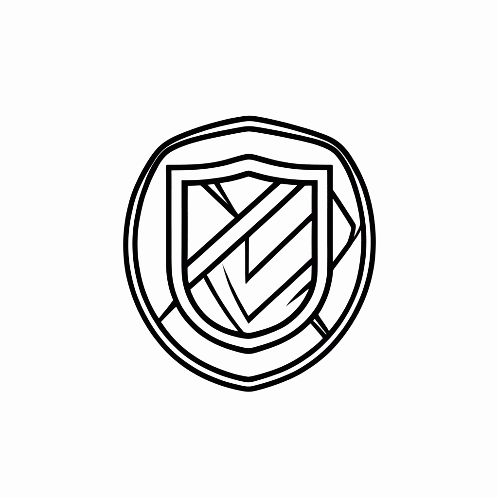 Desenho de Escudo do Corinthians para colorir e imprimir grátis em folha A4
