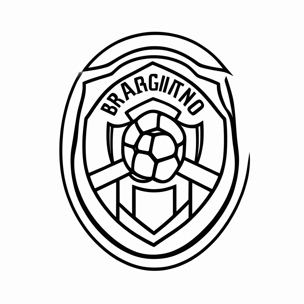 Desenho de Escudo do Rb Bragantino para colorir e imprimir grátis em folha A4