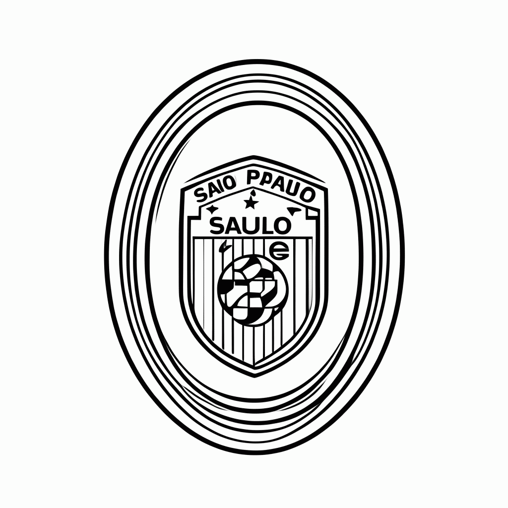 Desenho de Escudo do Sao Paulo para colorir e imprimir grátis em folha A4