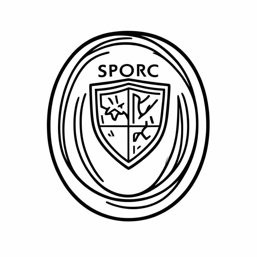 Desenho de Escudo do Sport Recife para colorir e imprimir grátis em folha A4