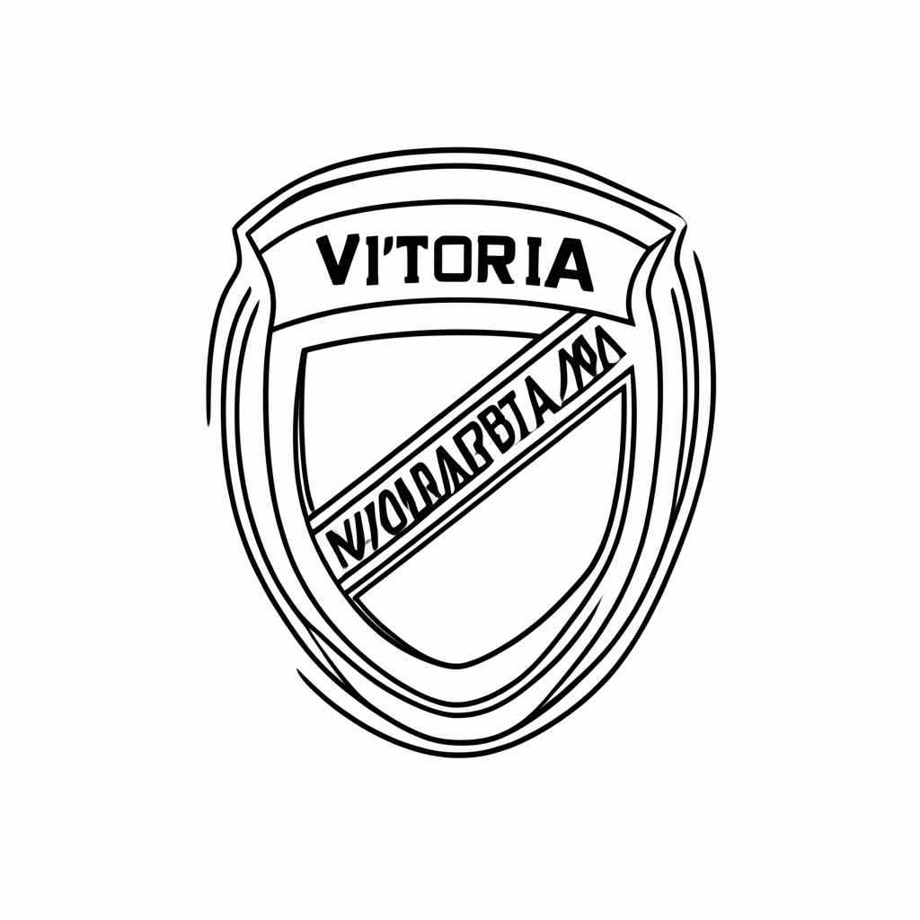 Desenho de Escudo do Vitoria Ba para colorir e imprimir grátis em folha A4