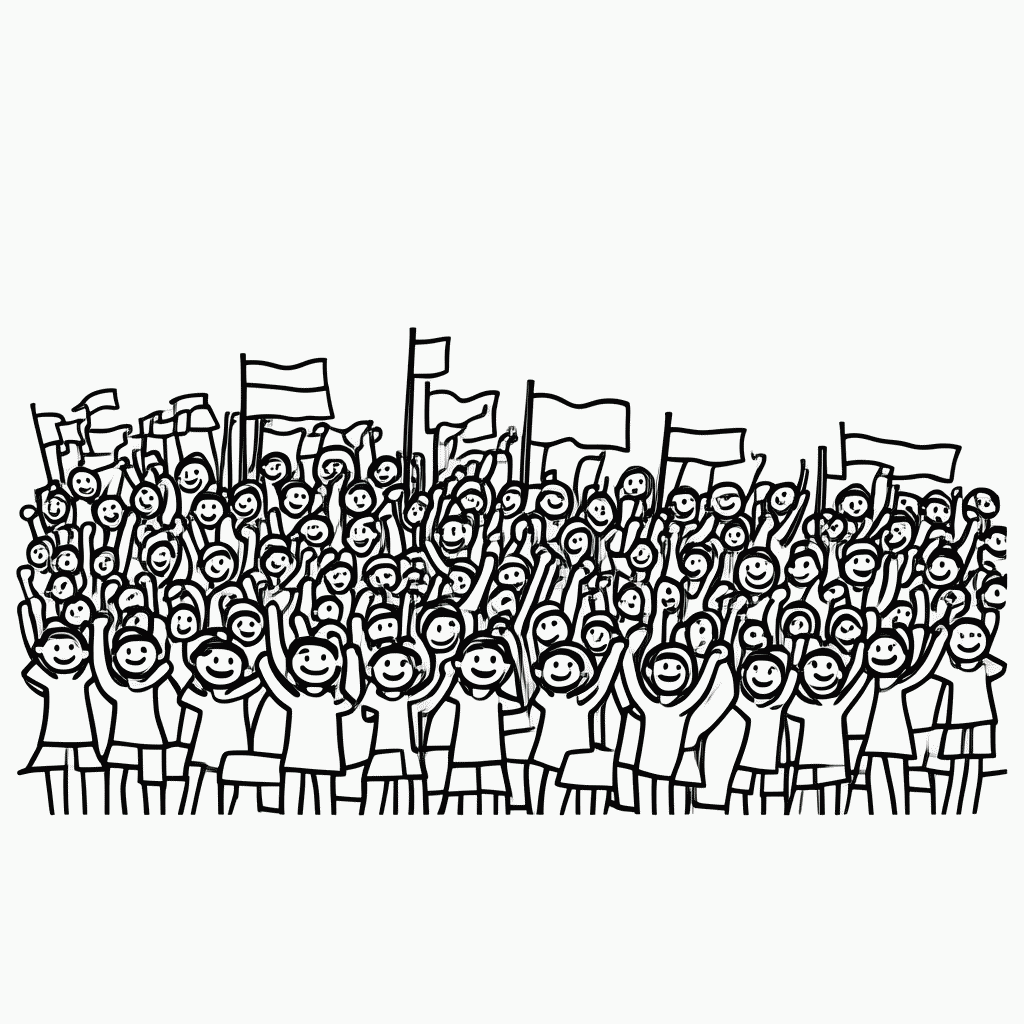 Desenho de Arquibancada Cheia para colorir e imprimir grátis em folha A4