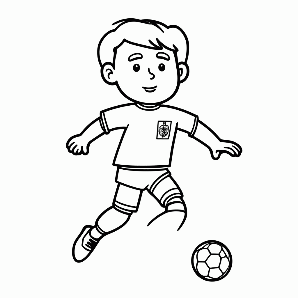 Desenho de Bruno Fernandes para colorir e imprimir grátis em folha A4
