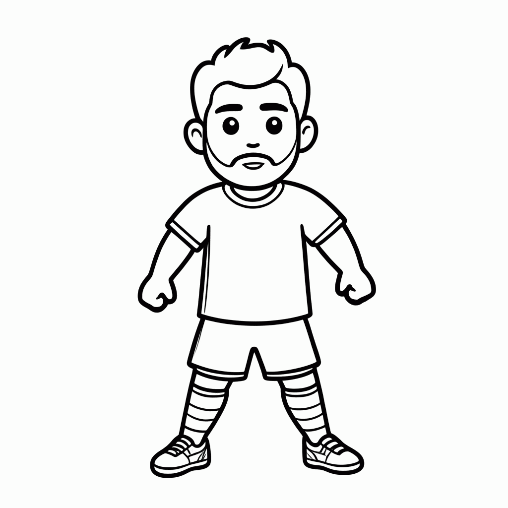 Desenho de Casemiro para colorir e imprimir grátis em folha A4
